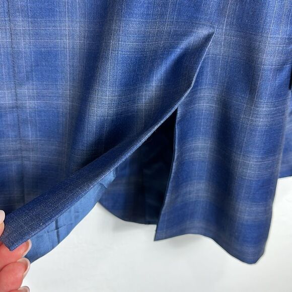 Reda 1865 Contemporary Classic Men's Blue Plaid Blazer Size 40 - Picture 5 of 14